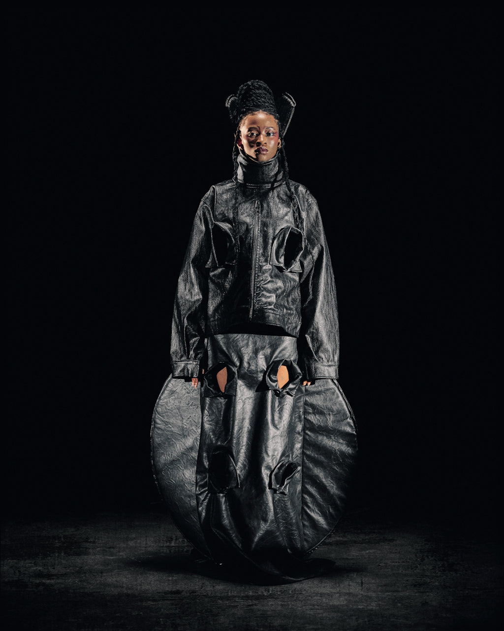 Collars leather jacket