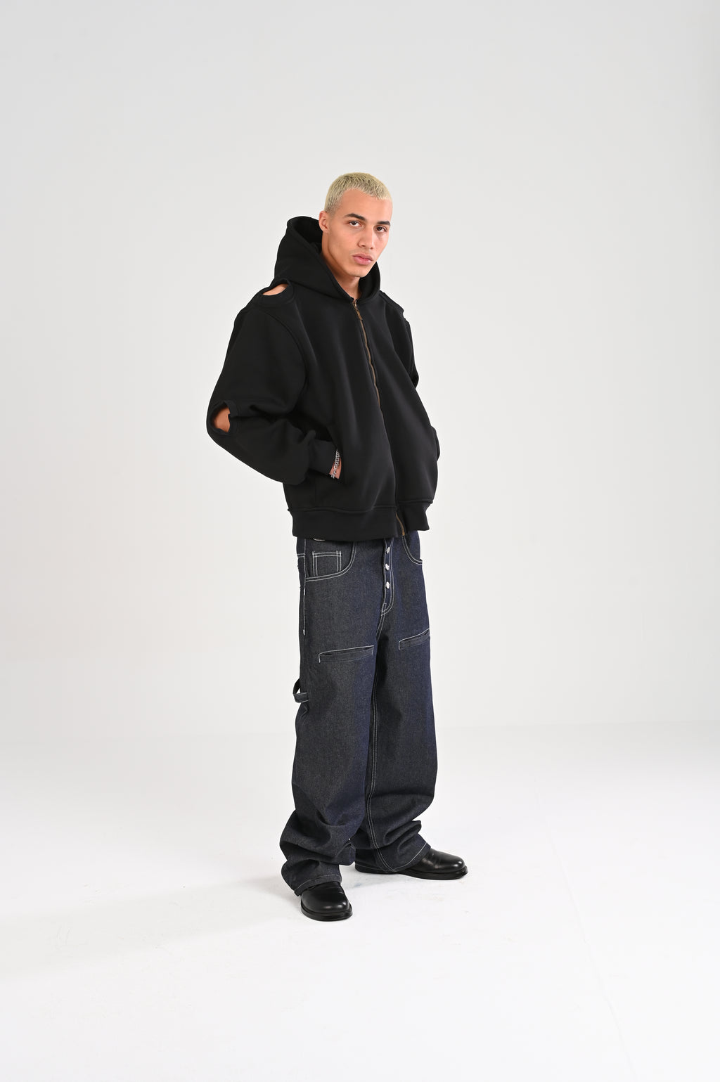 Raw Denim Bootcut Pants