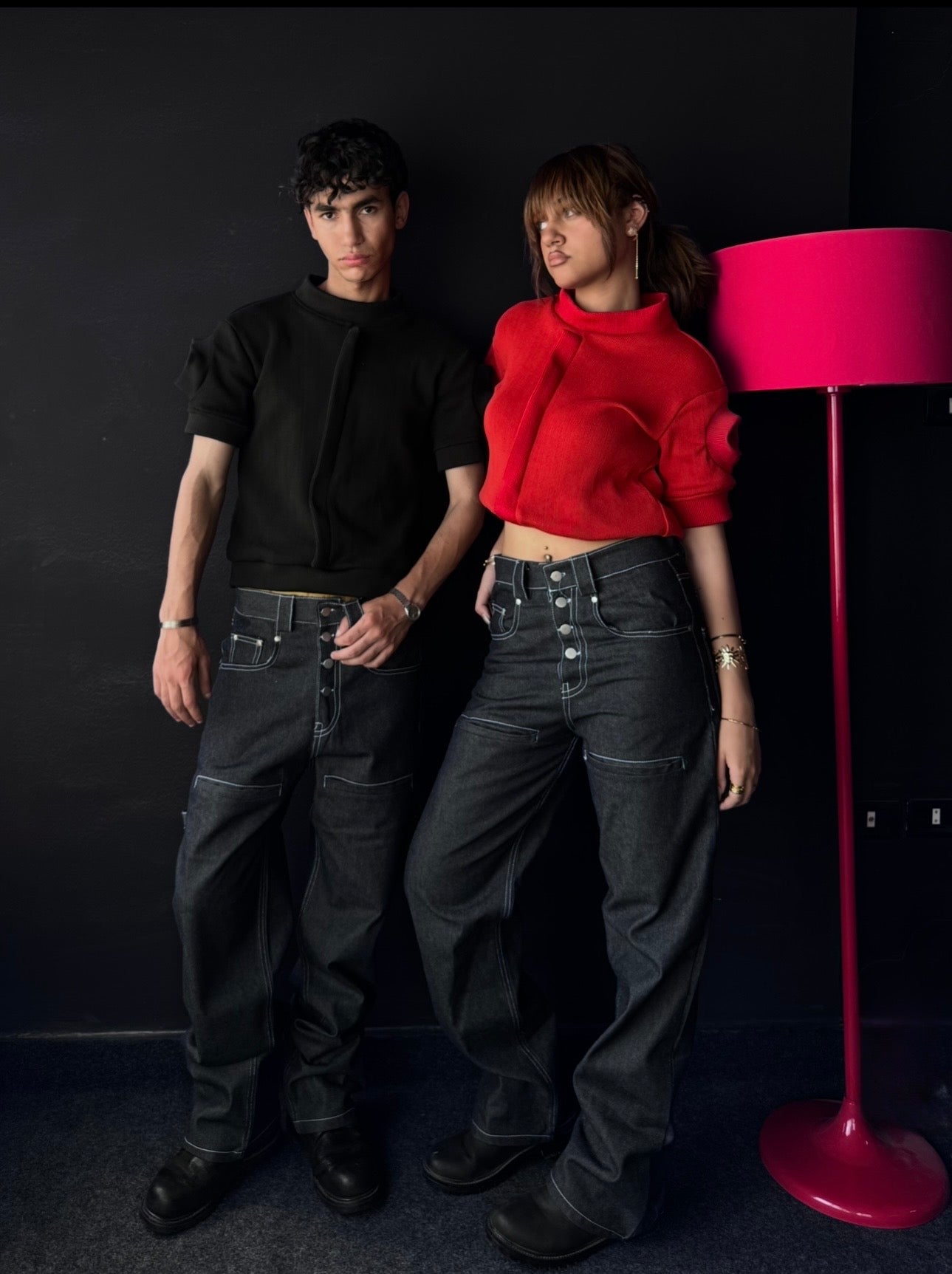 Raw Denim Bootcut Pants