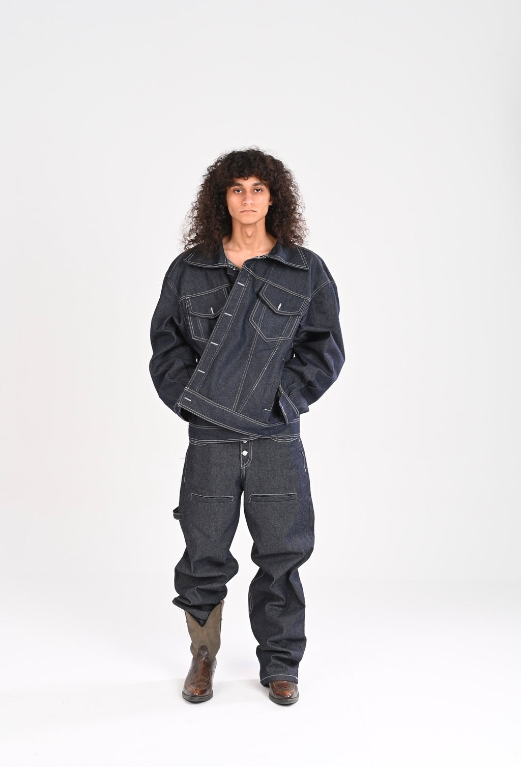 Raw Denim Bootcut Pants