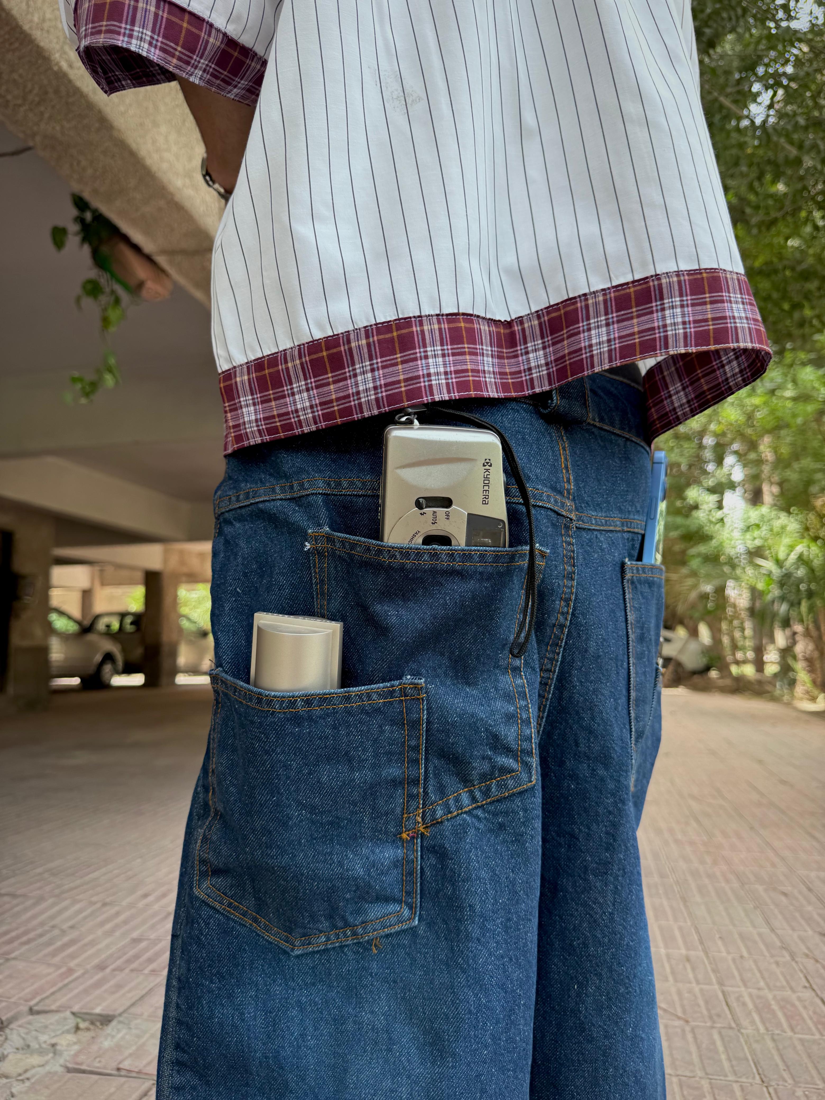 jorts raw denim 